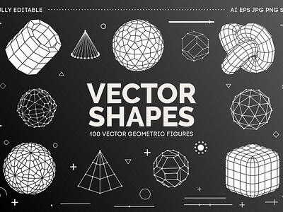 Retro Vector Geometric Shapes 3d design ements graphic design vector vector shapes