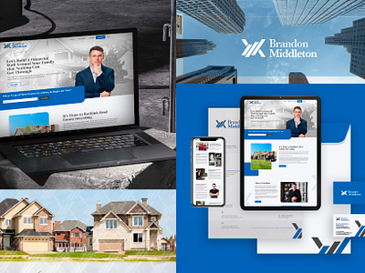 Brandon Middleton Real Estate Broker Personal Branding branding branding business company profile design graphic design investor branding lettering real estate branding real estate broker typography ui website design