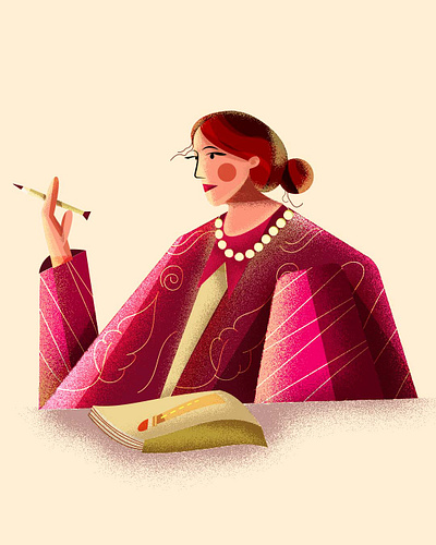 Virginia Woolf Portrait Illustration animation art branding design dribbleart artwork graphic design illustration inspiration logo ui
