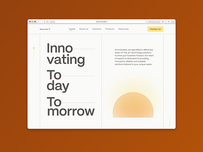 Innovate-x Hero Section Concept design ui ux web