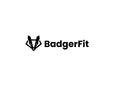 Honey Badger Minimalist Logo, Badger Fit, Modern Badger Logo badger logo brand identity design gym fitness honey badger logo honey badger logo logo logo design logo designer logo maker minimalist minimalist badger logo modern modern honey badger logo