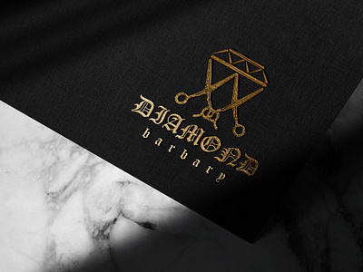 "DIAMOND" barber branding graphic design logo