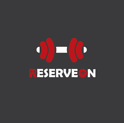 gym online reserving website "RESERVEON" branding graphic design logo