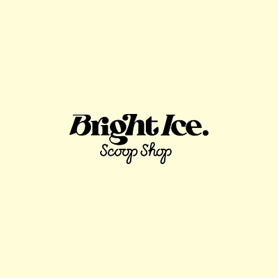 bright ice abstract branding brandmark design ice cream lettering logo logotype restaurant wordmark