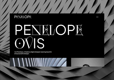 Penelope architecture beauty blackwebsite dark ui ux web design web development