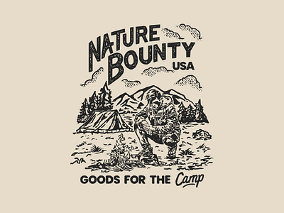 T-Shirt Design for Outdoor Camp Brand adventure adventure branding branding camp camp brand design firecamp graphic design illustration lettering mountain outdoor outdoor brand pine t shirt tshirt tshirt design typogaphy