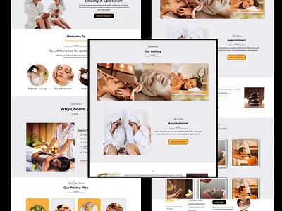 Spa & Beauty Website branding design email marketing email template funnels landing page lead generation reputation management website design