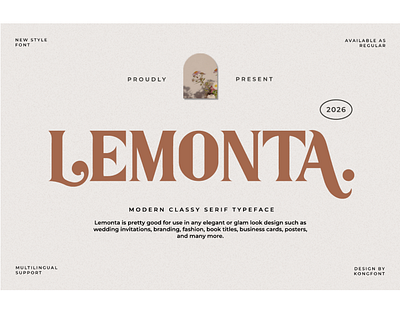 Lemonta - Modern Classy Serif Font branding design font handwritten illustration italic logotype script typeface ui