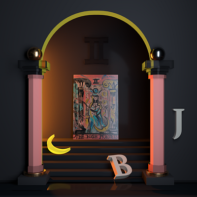 3d scene with an artwork 3d graphic design illustration