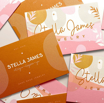 Stella James Jewellery Branding bohemian boho branding brand identity branding business card design graphic design hand drawn illustration jewellery jewelry logo logo design logo suite