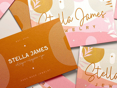 Stella James Jewellery Branding bohemian boho branding brand identity branding business card design graphic design hand drawn illustration jewellery jewelry logo logo design logo suite