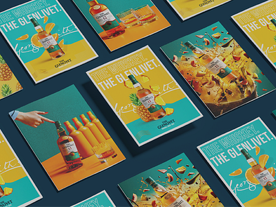 The Glenlivet 12 Summer Campaign ads banners branding graphic design posters summer the glenlivet whiskey