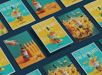 The Glenlivet 12 Summer Campaign ads banners branding graphic design posters summer the glenlivet whiskey