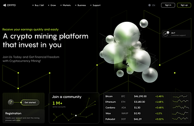 Crypto Platform Web Design crypto crypto exchange crypto finance crypto platform crypto web cryptocurrency design earn exchange finance platform renua site stake ui ux wallet web web design