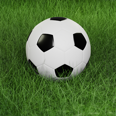 Football on grass 3d animation ball beginner blender blender3d design football graphic design grass illustration render