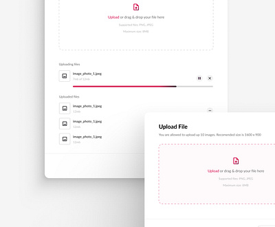 File Uploader Modal app design design product design ui uiux user interface