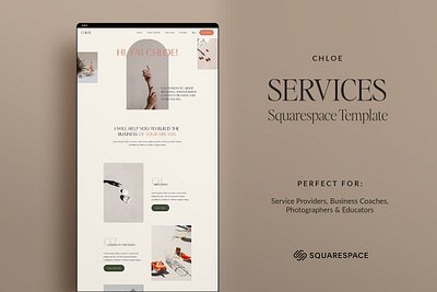 Chloe Squarespace 7.1 Template chloe squarespace 7.1 template coach coaching website course template custom website custom website design custom website template fresh design light minimal minimalism minimalist web design web design mockup