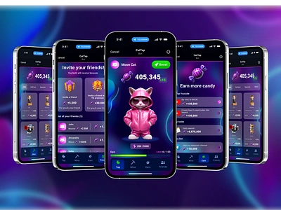 Hamster Kombat | Tap game | Cat Tap | Telegram airdrop app cat crypto design figma hamster kombat tap game telegram games telegram tap game ui uiux ux