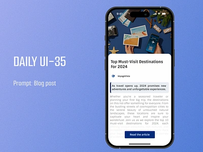 Daily UI-035-Blog Post blog post daily ui challenge ui ui design
