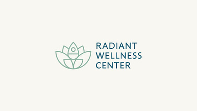 Radiant Wellness Center Logo Design branding design graphic design icon illustration logo logo design modern spa tech logo ui vector wellness