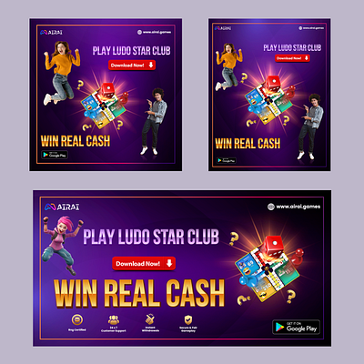 Ludo | Social Media Ads ads art design designing feature graphic feature graphic ads graphic design illustration ludo ludo ads ludo design modern poster social media social media ads social media banner social media poster ui uiux