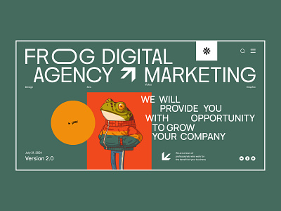 Frog digital marketing agency agency digital frog illustration marketing minimalism ui