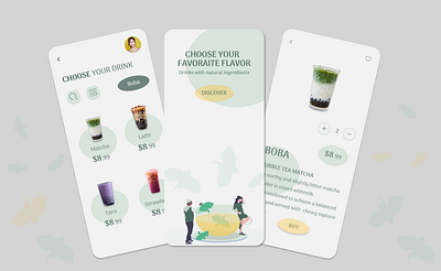 Asian Drinks Menu ui ux ux uiux application