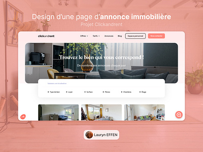 Page Annonce - Agence immobilière design estateagency figma ui webdesign webflow