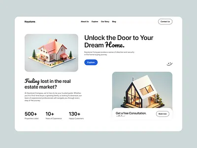 Real Estate Web Design branding clean design dribbble dribbble best shot graphic design house landing page minimal real estate ui uiux villa web webdesign website design