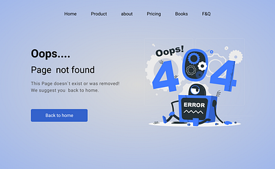 404 - Error Page Design 404 error figma landing page ui design ui ux ux design website website design