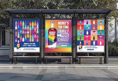 ABSOLUT VODKA PRIDE EDITION ADS ads graphic design poster pride