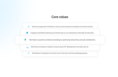 Core values app design ui ux