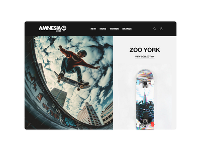 Skateboard Shop Homepage ai clean concept digital design ecommerce figma interface landing page marketing minimal online shop skateboard ux web design webdesign