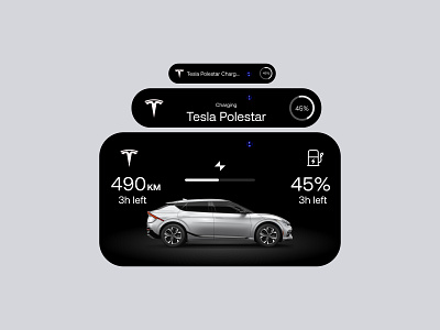 Dynamic Islande - tesla electric car app dynamic islande inspiration mobile app ui