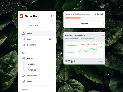 Galax Doc - Side Bar & Pannel 3d animation branding graphic design logo motion graphics ui