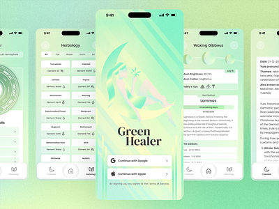 Green Healer | Nature orianted app concept app green nature phone phone app ui uiux ux