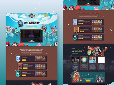 Unofficial WildFrost Game Website animation cardgame cute gamedesign ui website