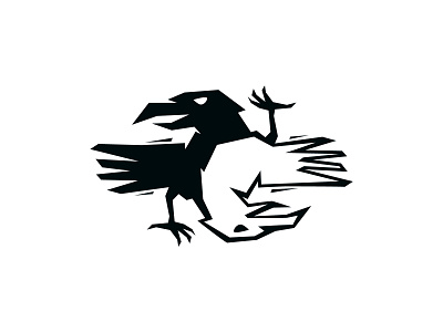 Black And White Raven Logo bird birds black buy crow logo logos logos for sale logotype raven sale sales white