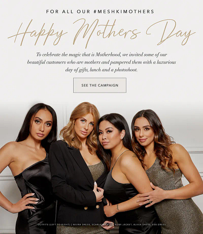 Meshki Mother's Day Campaign Email