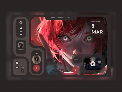 Anime Community Landing page concept aftereffects ai anime animecommunity bento bentogrid concept design designconcept figma midjourney ui userinterface ux web webdesign