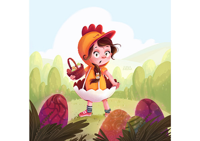 Easter art commission book cover illustration brand character branding cartoon character cartoon illustration character development characters children illustration childrens art childrens book fairy tale illustration illustrator kids literature mascot packing design stylized
