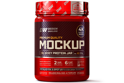 1 lb Whey Protein Jar Mockup | Vol. A2-Pro amazon mockup label design label mockup mockup next gen mockup nutrition packaging design packaging mockup premium mockup product rendering protein jar realistic mockup supplement whey protein whey protein jar mockup