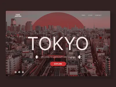 Visit Japan design concept ai concept design designconcept figma japan landing landingpage landingpageconcept red tokyo ui ux uxuidesign web webdesign