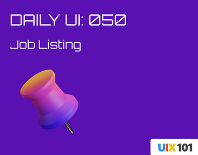 Daily UI: #050 | Job Listing | #UIX101 050 dailyui design figma job listing ui design uix101 user experience user interface