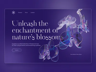 Ai flower design concept aesthetic ai concept design designconcept figma glass graphic design purple ui ux uxuidesign web webdesign