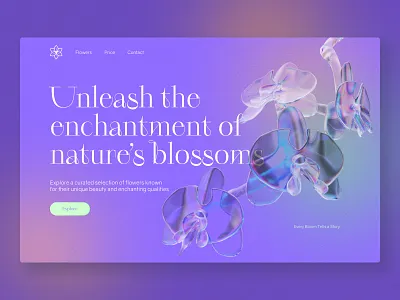 Ai flower design concept ai concept design designconept figma flower glass graphic design purple ui ux uxui uxuidesign web webdesign