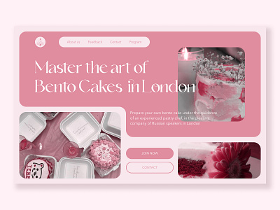 Banto Cake masterclass design concept bento bentocake bentogrid branding cake colour concept design designconcept figma graphic design ui ux web webdesign