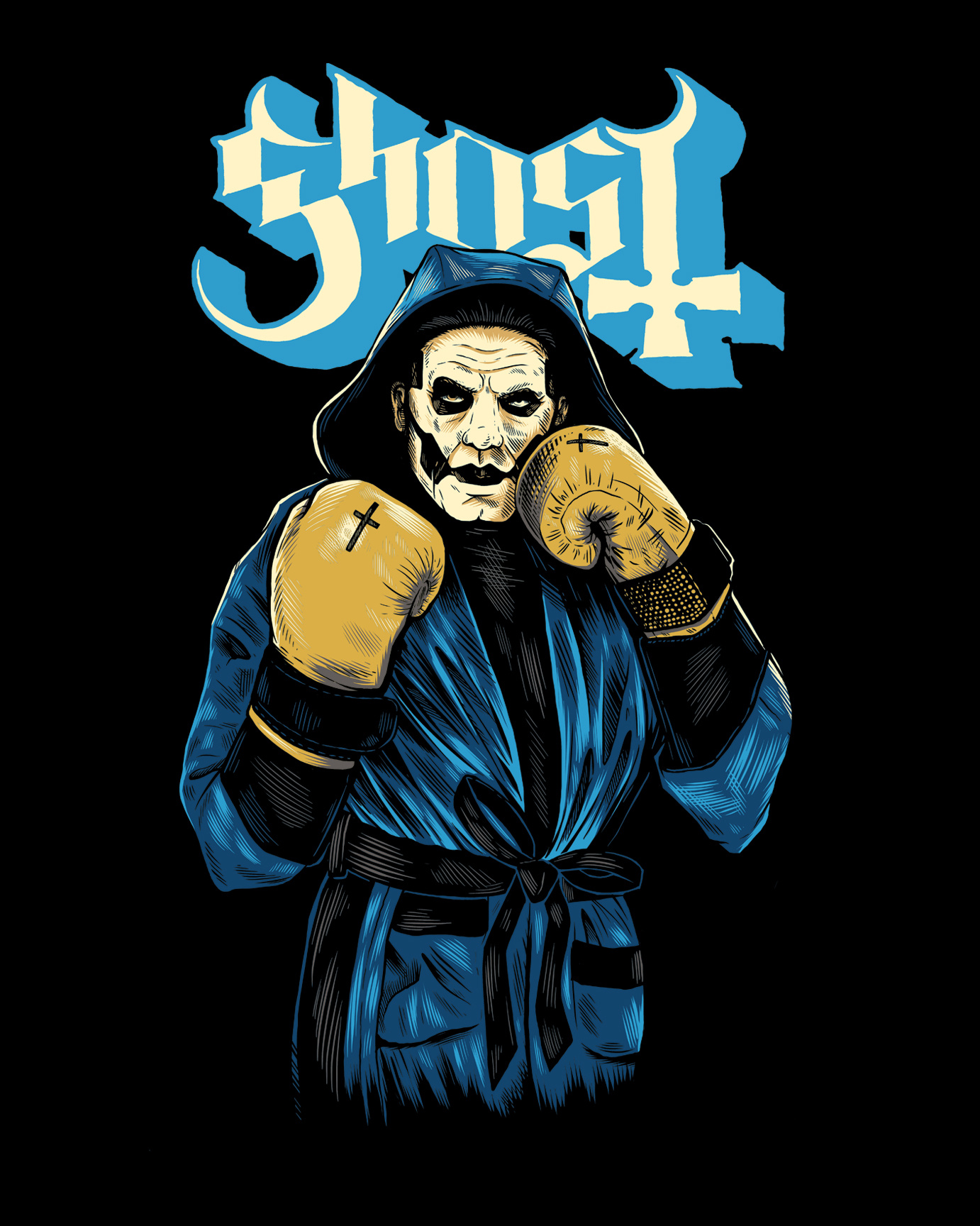 Ghost art band merch design drawing ghost illustration merch papa emeritus papa emeritus iv the band ghost