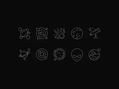Space icon pack black concept creative dark designconcept icon iconpack icons space