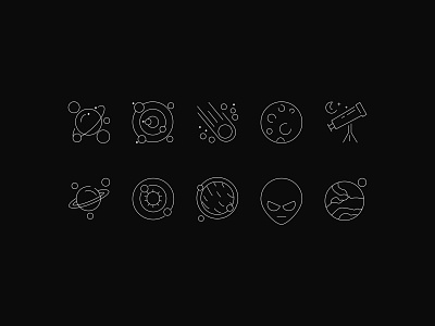 Space icon pack black concept creative dark designconcept icon iconpack icons space